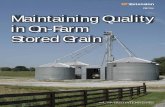 PB1724 MMaintaining Qualityaintaining Quality iin …...Table 1. Recommended grain moisture content for safe storage. 5 Sanitation ... Maintaining Quality in On-farm Stored Grain Keywords