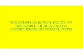THE EUROPEAN ENERGY POLICY ON RENEWABLE SOURCES … · 1669 1731 1831 1630 673 595 490 325 1990 2000 2006 2015 Production and consumption of fossil energy sources in EU Consumption