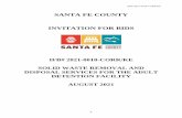 SANTA FE COUNTY INVITATION FOR BIDS · 2020-08-10 · Invitation for Bid packages will be available by contacting Karen K. Emery, Santa Fe County, Purchasing Division, 142 W. Palace