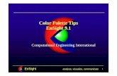 Color Palette Tips - CYBERNET€¦ · dramatic fashion. EnSight analyze, visualize, communicate 14 Light/Dark banded colors are more subtle • every other band is light dark of the