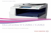 DocuCentre-V C2265 / C2263-d... · to print N-up and duplex. Server-less On-demand printing*2 is also available by assigning authentication information. Additionally, the application