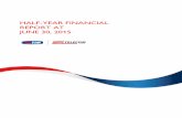 HAL F-YEAR FINANCIAL REPORT AT JUNE 30 · Certification of the half-year condensed consolidated financial statements at June 30, 2015 pursuant to Article 81-ter of the Consob Regulation