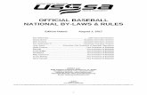 OFFICIAL BASEBALL NATIONAL BY-LAWS & RULES...2017/08/01  · Baseball National By-laws & Rules when his first name, last name (no middle names, nick names, shortened names, slang names,