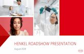HENKEL ROADSHOW PRESENTATION€¦ · 11/08/2020  · 2 DISCLAIMER This presentation contains forward-looking statements which are based on current estimates and assumptions made by