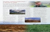 Quality seed production – a farmer’s vie · a farmer’s view Seed certification underpins the health and performance of our major arable crops, providing an independent assurance