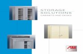 STORAGE SOLUTIONS · •Combines office supplies/package storage and wardrobe facility functions. •Hinged doors open full 180 degrees. •One full-width shelf at top for packages