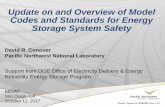 Update on and Overview of Model Codes and Standards for Energy Storage … · 2018-07-17 · Systems) that describes installation practices for ESSs such as battery systems, flywheels,