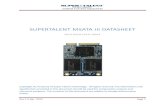 SUPERTALENT MSATA III DATASHEET · mSATA Full Size Datasheet Rev 1.0 Apr. 2012 Page 6 3.0 PHYSICAL SPECIFICATIONS 3.1 MECHANICAL SPECIFICATIONS Length: 50.80 ± 0.15 mm Width: 29.85