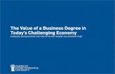 The Value of a Business Degree in Today’s …...business degree that can really highlight your skills and put you above the rest of the crowd. ” 4 Eric Hellige | Manager, Career