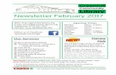 Newsletter February 2017 - Greenhill Library · Communicake - Weekly Communication Group run on Thursday 10:30am –11:30am, open to anyone 50+ experiencing difficulty in engaging