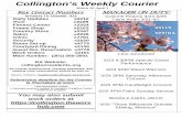 Collington’s Weekly Courier...Collington’s Weekly Courier March 26–April 1 Key Contact Numbers In-house TV Channel - 972 Daily Updates x2212 Pool x2229 Fitness Center x2254 Frame