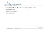 Haiti Earthquake: Crisis and ResponseHaiti Earthquake: Crisis and Response Congressional Research Service Summary The largest earthquake ever recorded in Haiti devastated parts of