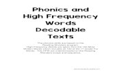 Phonics and High Frequency Words Decodable Texts...Start Smart Phonics: at chunk Set 1 HFW: I, like, do, to, you I Like I like to pat a fat cat. Do you like to pat a cat on a mat?