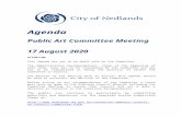 2018 Arts Committee Agenda - 20 August€¦ · Web viewAgenda Public Art Committee Meeting 17 August 2020 ATTENTION This Agenda has yet to be dealt with by the Committee. The Administration