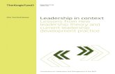 Leadership in context: Lessons from new leadership theory ... Leadership in context Lessons from new