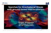 Searches(for(Gravitaonal(Waves( with(ground7based ...Klimenko, September 19, SAMSI workshop, NC LIGO-G1200737 3 An8cipated!Signals! • “chirps” - compact binary coalescence neutron