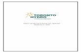 FIRST QUARTER FINANCIAL REPORT MARCH 31, 2018 - Toronto … · 2020-02-03 · TORONTO HYDRO CORPORATION TABLE OF CONTENTS Glossary 3 ... to a third party and closed the sale on April