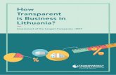 How Transparent is Business in Lithuania? · 13-14 Linas Agro, UAB 78% 15 Thermo Fisher Scientific Baltic 56% 16 Rokiškio sūris, AB 44% 17 SBA Baldu Kompanija, UAB 22% 18-29 Nemuno