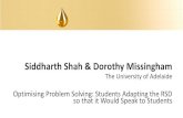 Siddharth Shah & Dorothy Missingham€¦ · SIDDHARTH SHAH & DOROTHY MISSINGHAM SCHOOL OF MECHANICAL ENGINEERING, THE UNIVERSITY OF ADELAIDE. THE COURSE Design, Graphics & Professional