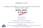 A Glimpse at the Differences between ISO/IEC 17025:2017 & ISO/IEC 17025 …€¦ · 29-03-2018  · standard, ISO/IEC 17025:2005, has undergone numerous changes. In meeting the current