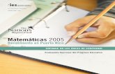 The Nation's Report Card: Matemáticas 2005 Rendimiento en …nces.ed.gov/nationsreportcard/pdf/studies/2007479.pdf · 2007-03-19 · análisis de datos y probabilidad, y álgebra.