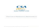 Foreword to the CSA Code of Professional … PAGE 25-Code-of...To be a Certified Senior Advisor (CSA) ® is to willingly accept and vigilantly uphold the standards in the CSA Code