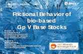 Frictional Behavior of bio-based Gp V Base Stocks · Global Manager Product & Application Development Bio- Lubricants Emery Oleochemicals GmbH Presented by Frank Bongardt, Ph. D.