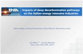 Impacts of deep decarbonization pathways on the …...Impacts of deep decarbonization pathways on the Italian energy intensive industries Maria Gaeta, Cristina Tommasino, Chiara Martini,