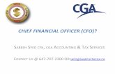 CHIEF FINANCIAL OFFICER (CFO)?sabeehcpacga.ca/wp-content/uploads/2014/08/... · Controllership Treasury Economic strategy and Forecast Sabeeh Syed CPA, CGA Accounting & Tax Services