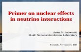 Primer on nuclear effects in neutrino interactions€¦ · [nuclear physics & ... Neutrino oscillations in a nutshell In the simplest case of 2 flavors Example [K. Abe et al. (T2K