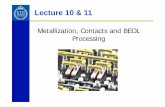 Metallization, Contacts and BEOL Processing...IH2655 Spring 2013 Mikael Östling KTH 3 1) Chemical Vapor Deposition (CVD)Gases are introduced into the deposition chamber that react