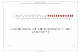 Continuity of Operations Plan (COOP)2020/06/16  · University of Houston University Information Technology, Continuity of Operations Plan (COOP) Page 6 of 43 The UIT Continuity Of