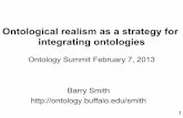 Ontological realism as a strategy for integrating ontologiesontolog.cim3.net/file/work/OntologySummit2013/2013-02-07_Ontolo… · Ontologies”, Applied Ontology, 5 (2010), 139–188.
