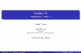 Lecture 3 - Probability - Part 2nlp.chonbuk.ac.kr/BML/slides_freda/lec3-part2.pdf · Lecture 3 Probability - Part 2 Luigi Freda ALCOR Lab DIAG University of Rome "La Sapienza" October