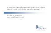 Dr. Barry Leventhal BarryAnalytics Limitedbarryanalytics.com/Downloads/Presentations/eMetrics May2010.pdf · CRISP-DM 1.0. Agenda • Introduction to data mining and analytical modelling