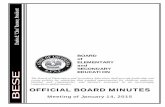 BOARD of ELEMENTARY and SECONDARY EDUCATION · The Louisiana State Board of Elementary and Secondary Education met in regular session onJanuary 14, 2015, in the Louisiana Purchase