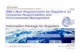 Global Supply Social and Environmental Management ... - IBM...A Longstanding Commitment to Corporate Responsibility Corporate Responsibility Executive Steering Committee Coordination