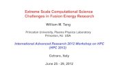 Extreme Scale Computational Science Challenges in Fusion ... · • USA, Japan Massively Parallel Era • USA, Japan, Europe FES Needs to be Prepared to Exploit Local Concurrency