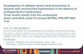Investigation of catheter-based renal denervation in patients with … · 2017-08-28 · Study Design Randomized, sham-controlled, single-blinded trial *Only for patients discontinuing