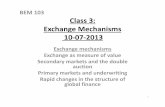 BEM 103 Class3: Exchange Mechanisms 10 07 2013rosentha/courses/BEM103/Class03.pdf · BEM 103 Exchange Mechanisms ... Establishing value • You can (and should) do it by looking at