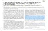 Computational design of closely related proteins that ... · Computational design of closely related proteins that adopt two well-defined but structurally divergent folds Kathy Y.
