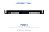 7224 - AE Techron · 7224 from input overloads, improper output connection (including shorted and improper loads), over-temperature, over-current, and supply voltages that are too