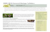 2009-2010 General Biology Syllabus · 12.2.1 science as inquiry 12.4.1 the cell 12.4.2 molecular basis of heredity 12.4.3 the theory of biological evolution 12.4.4 interdependence