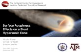 Surface Roughness Effects on a Blunt Hypersonic Conenicolesharp.com/wp-content/uploads/2012/10/NSharp_APS2012.pdf · Surface Roughness Effects on a Blunt Hypersonic Cone Nicole Sharp