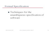 Formal Specification u Techniques for the unambiguous ...bmitchell/course/mcs451/Ch_9.pdf©Ian Sommerville 1995 Software Engineering, 5th edition. Chapter 9 Slide Seven myths of formal