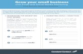 Small Business Marketing Workbookfiles.ctctcdn.com/e63e4bb6be/63e8b366-2e1d-4f95-8281... · 2015-07-29 · Grow your small business with Email and Social Media Marketing Small Business
