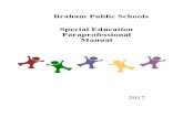 Braham Public Schools Special Education Paraprofessional ...€¦ · Deaf/Hard of Hearing 20 Developmental Delay 20 Developmentally Adapted Physical Education: Special Education 21