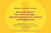 Normal labor: The third stage physiological and …...active management of the third stage of labour (AMTSL) This option is recommended to reduce the risk of postpartum haemorrhage