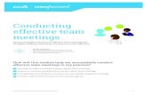 Conducting effective team meetings - Resource Conducting effective team meetings Release Date: June