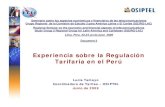 Experiencia sobre la Regulación Tarifaria en el Perú · 2009-06-23 · 2008: Se desregula price-cap en larga distancia vía tarjetas. Telecomunicaciones en el Perú: Acceso de Hogares